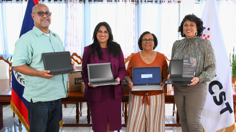 MoECST Receives Donation of Laptops and Chromebooks from Build Belize Inc.