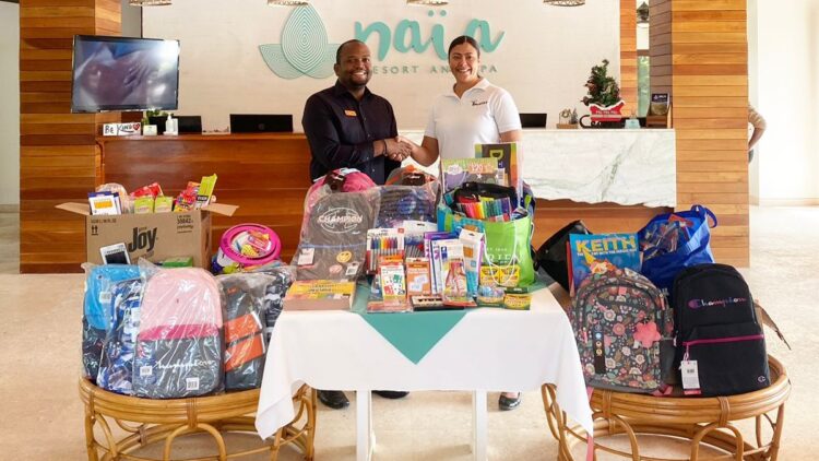 MoECST Receives Donation of Stationery and Sanitary Supplies from Naïa Resort and Spa