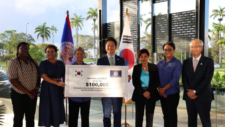Belize Receives Donation of Hurricane Relief Funds and Vehicles from the Republic of Korea